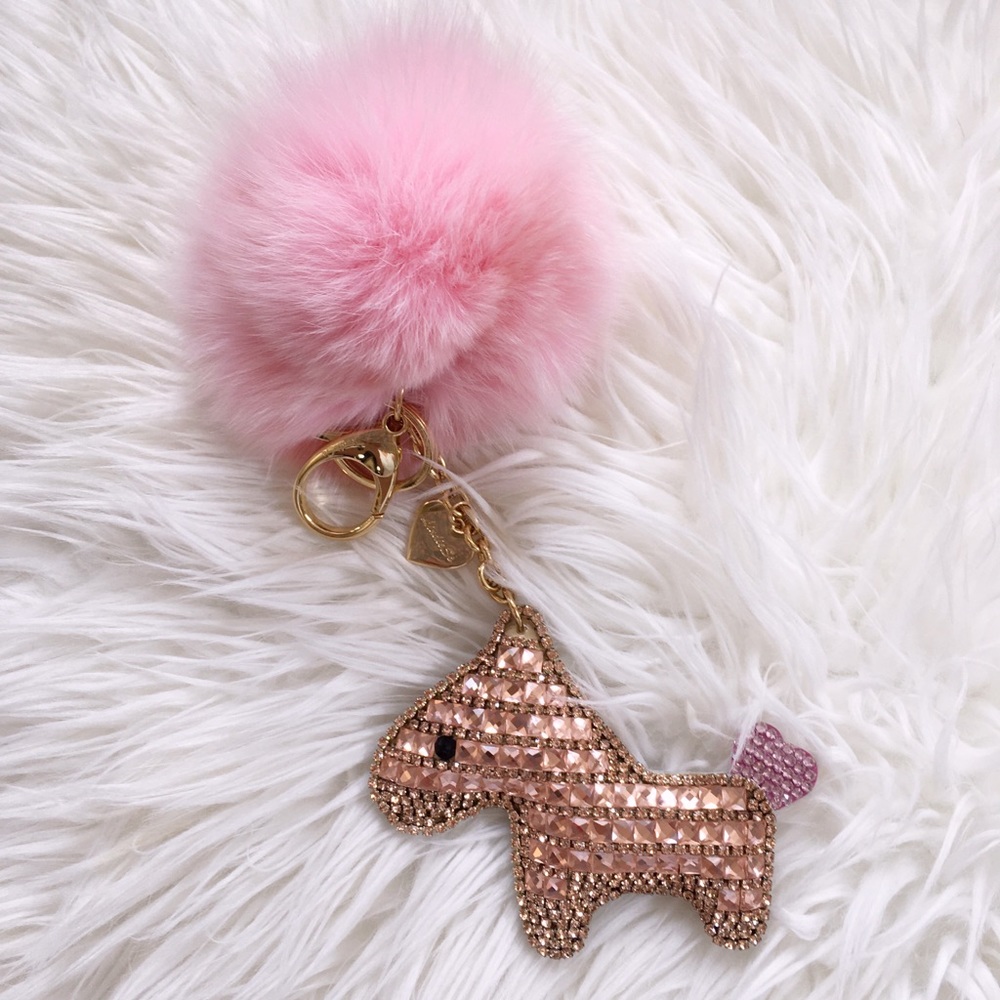 LindieSs rose gold crystal horse bag charm